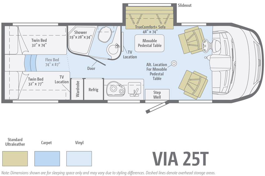 Winnebago Via 25T Floorplan